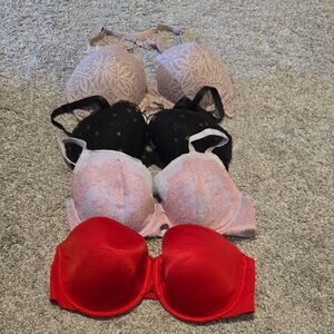 Victoria's Secret Bra Collection - Red, Black, White, Pink